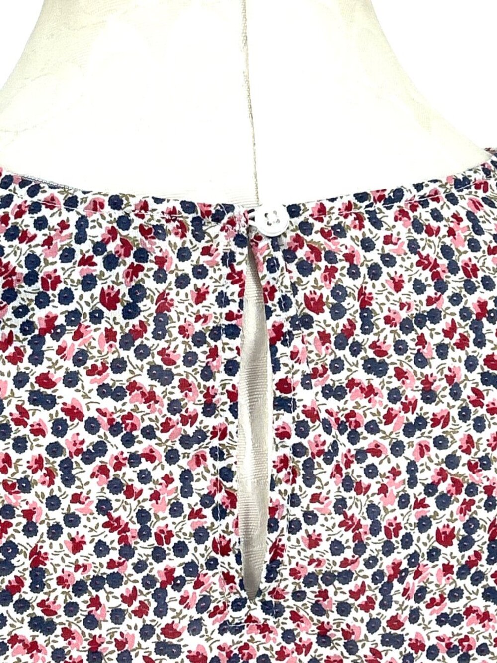 J. Crew Top Shirt Sz 6 Cotton Floral Ruffles Long Sleeve Blouse - Picture 6 of 8